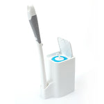 Scopino per WC usa e getta Spazzola per pulizia a manico lungo con set di scopini per WC sospesi alla base, Disposable Toilet Brush