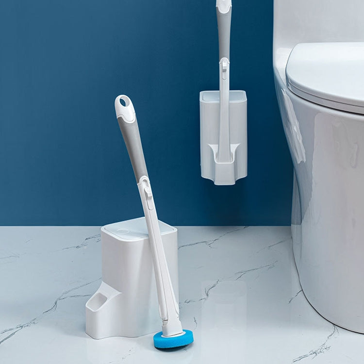 Scopino per WC usa e getta Spazzola per pulizia a manico lungo con set di scopini per WC sospesi alla base, Disposable Toilet Brush