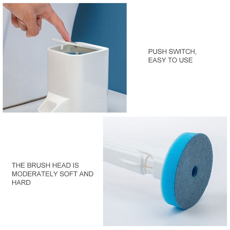 Scopino per WC usa e getta Spazzola per pulizia a manico lungo con set di scopini per WC sospesi alla base, Disposable Toilet Brush