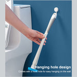 Scopino per WC usa e getta Spazzola per pulizia a manico lungo con set di scopini per WC sospesi alla base, Disposable Toilet Brush