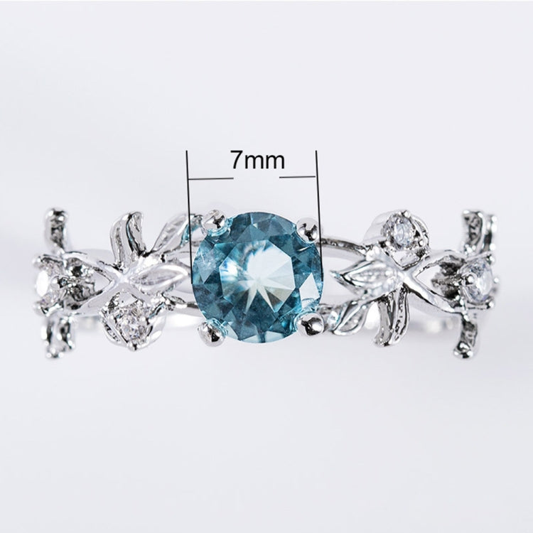 Anello di fidanzamento con design a foglia di vite in cristallo, moda per gioielli da donna, 6, 7, 8, 9, 10, 11