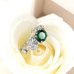 Anello di fidanzamento con design a foglia di vite in cristallo, moda per gioielli da donna, 6, 7, 8, 9, 10, 11
