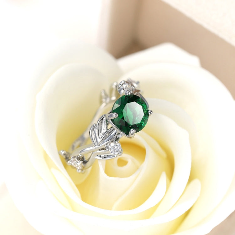 Anello di fidanzamento con design a foglia di vite in cristallo, moda per gioielli da donna, 6, 7, 8, 9, 10, 11
