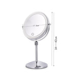 Specchio ingranditore sollevabile con specchio per trucco luminoso a LED rotondo bifacciale da tavolo, Plane + 3 Times Magnification(7-inch Rechargeable), Plane + 5 Times Magnification(7-inch Rechargeable)                                               ...