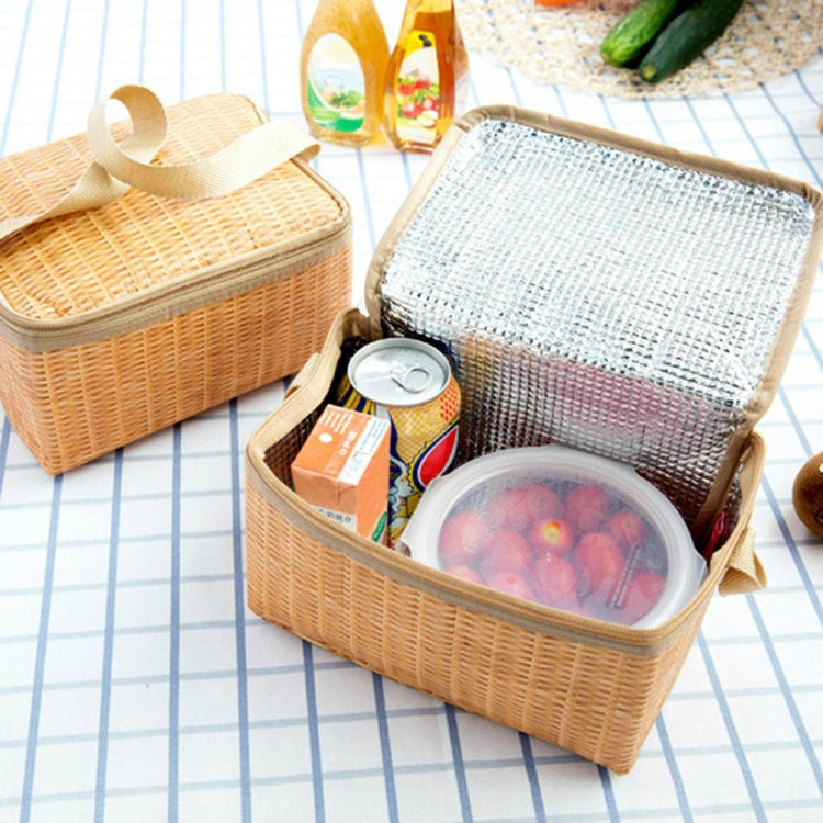 Borsa da picnic da campeggio all'aperto Custodia termica per cestino da picnic in vimini