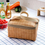 Borsa da picnic da campeggio all'aperto Custodia termica per cestino da picnic in vimini