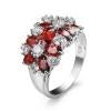 Gioielli di fidanzamento in cristallo per ragazze con anelli scintillanti in argento sterling 925, 6, 7, 8, 9