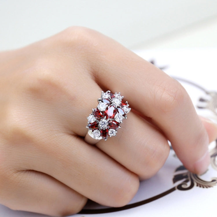 Gioielli di fidanzamento in cristallo per ragazze con anelli scintillanti in argento sterling 925, 6, 7, 8, 9