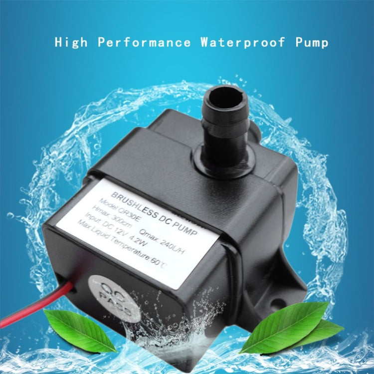 Mini pompa ad acqua sommergibile impermeabile senza spazzole con portata ultra silenziosa da 240 l/h, Mini Submersible Water Pump
