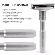 Rasoio di sicurezza regolabile Double Edge Rasoio per depilazione da barba classico da uomo con 5 lame