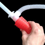 Tubo flessibile a sifone per pompa di trasferimento liquido acqua gasolio manuale creativo per pompa per liquidi per auto camion moto per auto, Red