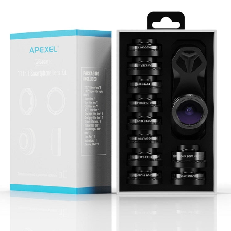 Set filtri fotografici APEXEL 11 in 1 per smartphone