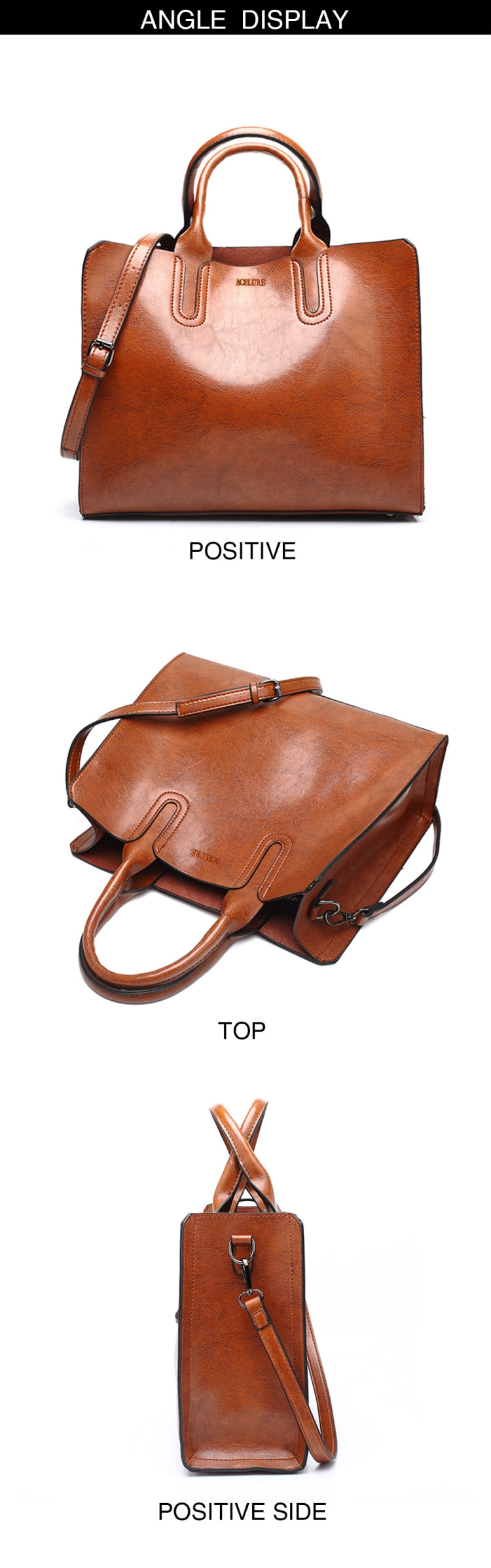 Borse in pelle Borsa da donna grande Borsa da donna casual Borsa a tracolla tote da baule Borsa da donna grande, Green, Blue, Coffee, Burgundy, Pink, Gray, Brown, Black