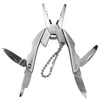 Cacciavite portachiavi con coltello pieghevole in acciaio inossidabile con pinza pieghevole multifunzione portatile, Knife Keychain Screwdriver