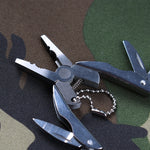 Cacciavite portachiavi con coltello pieghevole in acciaio inossidabile con pinza pieghevole multifunzione portatile, Knife Keychain Screwdriver