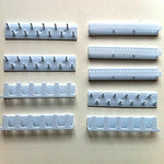 Ganci per gioielli adesivi per montaggio a parete 9 in 1, Blue, White