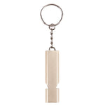 Mini portatile 120 db doppio tubo alta decibel campeggio esterno escursionismo sopravvivenza fischio portachiavi fischio di emergenza a doppia frequenza, 3 PCS Silver, 3 PCS Gold