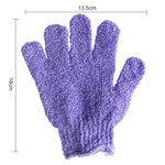 5 guanti da bagno per doccia, guanti esfolianti per massaggio spa, scrub per il corpo, Purple, Green, Blue, Orange, Red