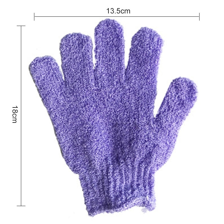 5 guanti da bagno per doccia, guanti esfolianti per massaggio spa, scrub per il corpo, Purple, Green, Blue, Orange, Red