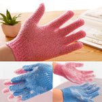 5 guanti da bagno per doccia, guanti esfolianti per massaggio spa, scrub per il corpo, Purple, Green, Blue, Orange, Red