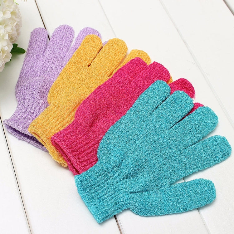 5 guanti da bagno per doccia, guanti esfolianti per massaggio spa, scrub per il corpo, Purple, Green, Blue, Orange, Red