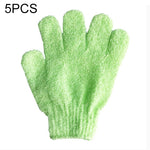 5 guanti da bagno per doccia, guanti esfolianti per massaggio spa, scrub per il corpo, Purple, Green, Blue, Orange, Red