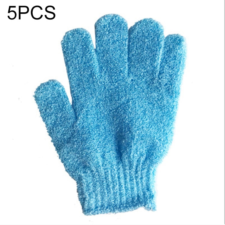 5 guanti da bagno per doccia, guanti esfolianti per massaggio spa, scrub per il corpo, Purple, Green, Blue, Orange, Red