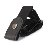 Cintura in pelle PU elastica senza fibbia, lunghezza: 110 cm
