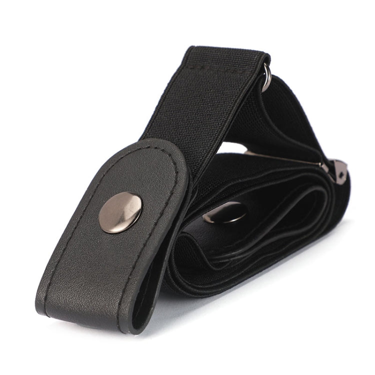 Cintura in pelle PU elastica senza fibbia, lunghezza: 110 cm
