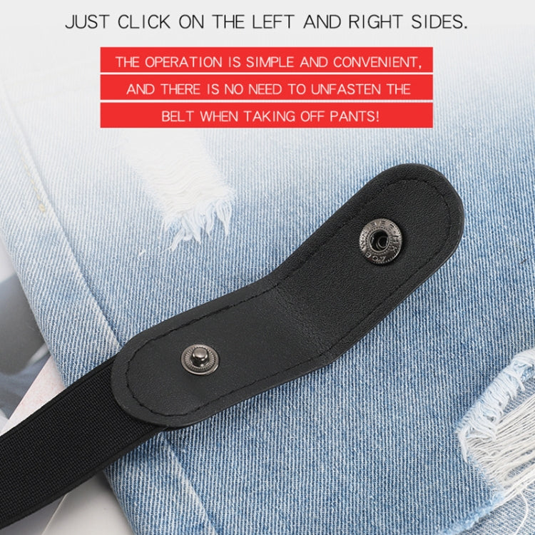 Cintura in pelle PU elastica senza fibbia, lunghezza: 110 cm