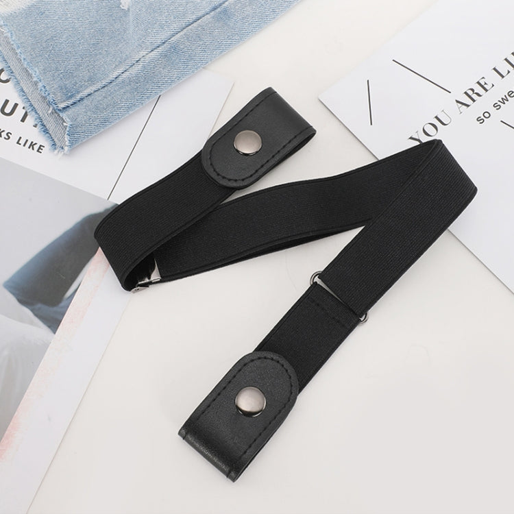 Cintura in pelle PU elastica senza fibbia, lunghezza: 110 cm
