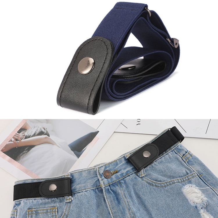 Cintura in pelle PU elastica senza fibbia, lunghezza: 110 cm