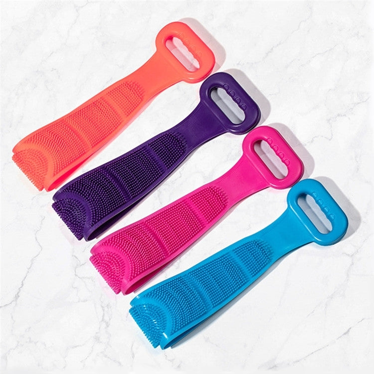 Spazzola da bagno con cinturino per massaggio in silicone Potente artefatto da bagno esfoliante per sfregamento