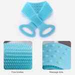 Spazzola da bagno con cinturino per massaggio in silicone Potente artefatto da bagno esfoliante per sfregamento
