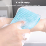 Spazzola da bagno con cinturino per massaggio in silicone Potente artefatto da bagno esfoliante per sfregamento