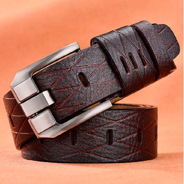 Cintura da uomo in pelle testurizzata coccodrillo vintage, 105CM, 110CM, 115CM, 120CM, 125CM