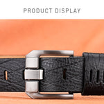 Cintura da uomo in pelle testurizzata coccodrillo vintage, 105CM, 110CM, 115CM, 120CM, 125CM