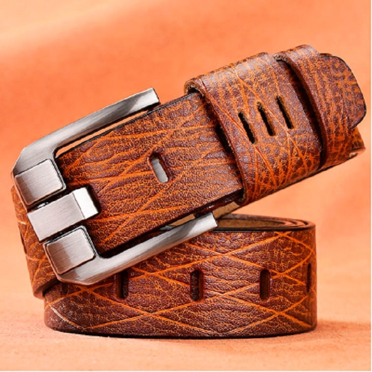 Cintura da uomo in pelle testurizzata coccodrillo vintage, 105CM, 110CM, 115CM, 120CM, 125CM