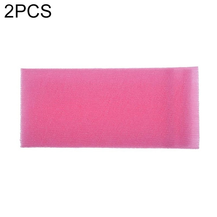 2 PCS Lunga Maglia di Nylon Bagno Doccia Lavaggio Del Corpo Pulito Esfoliante Soffio Scrub Asciugamano Panno Scrubber Corpo Viso Lavaggio Asciugamano per la pulizia