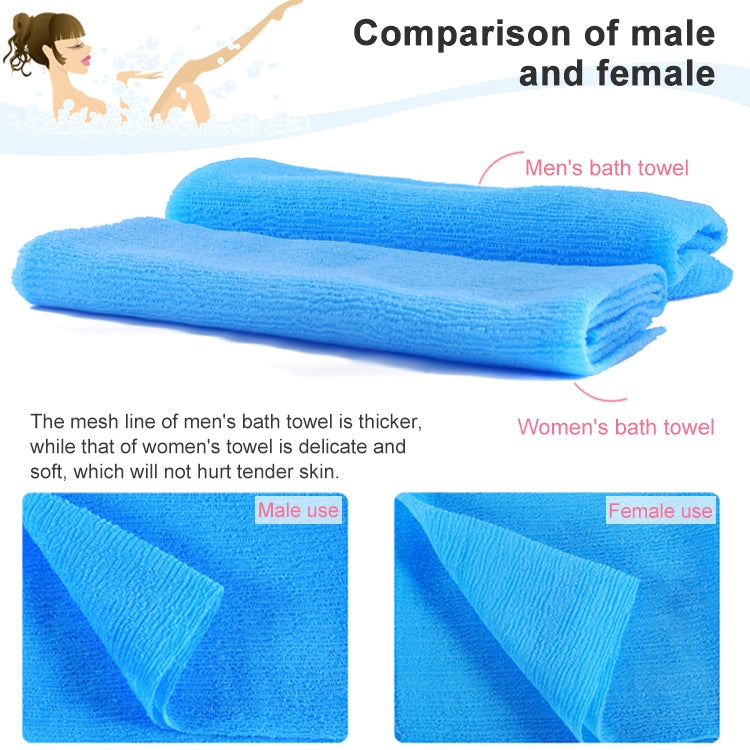 2 PCS Lunga Maglia di Nylon Bagno Doccia Lavaggio Del Corpo Pulito Esfoliante Soffio Scrub Asciugamano Panno Scrubber Corpo Viso Lavaggio Asciugamano per la pulizia