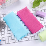 2 PCS Lunga Maglia di Nylon Bagno Doccia Lavaggio Del Corpo Pulito Esfoliante Soffio Scrub Asciugamano Panno Scrubber Corpo Viso Lavaggio Asciugamano per la pulizia