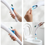 Scopino per WC usa e getta Scopino per WC domestico con detersivo, Splicing, Dolphin, Replacement Core