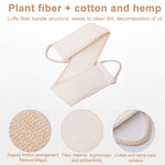 Morbida cura della pelle esfoliante spugna luffa cinghia posteriore bagno doccia massaggio corpo spa pulizia scrubber spazzola strumento, Soft Skin Loofah Sponge Back Strap