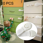 10 pezzi/lotto protezione per bambini con serratura per bambini che chiudono le porte per la sicurezza dei bambini serratura in plastica per bambini, 10 PCS  White