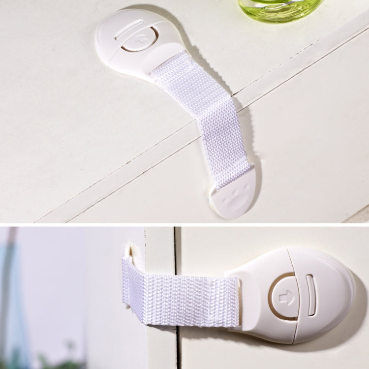 10 pezzi/lotto protezione per bambini con serratura per bambini che chiudono le porte per la sicurezza dei bambini serratura in plastica per bambini, 10 PCS  White