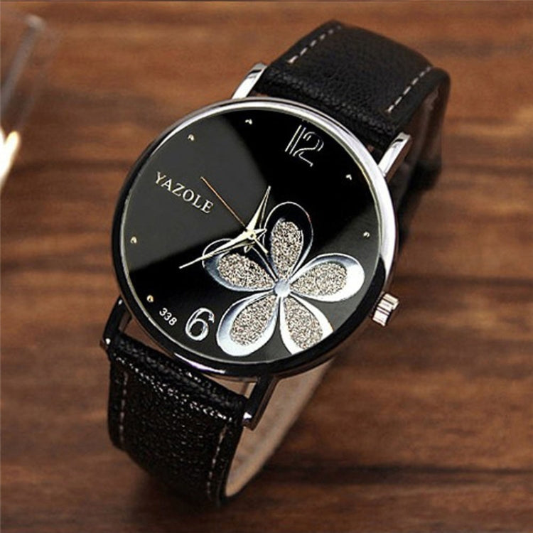 Orologio da donna al quarzo con quadrifoglio YAZOLE
