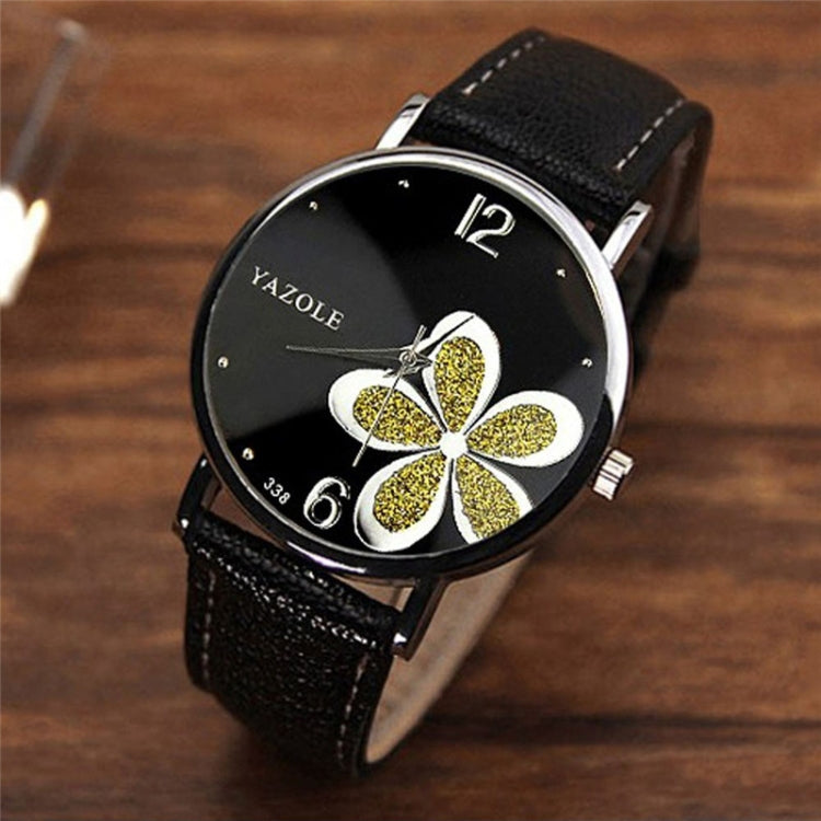 Orologio da donna al quarzo con quadrifoglio YAZOLE