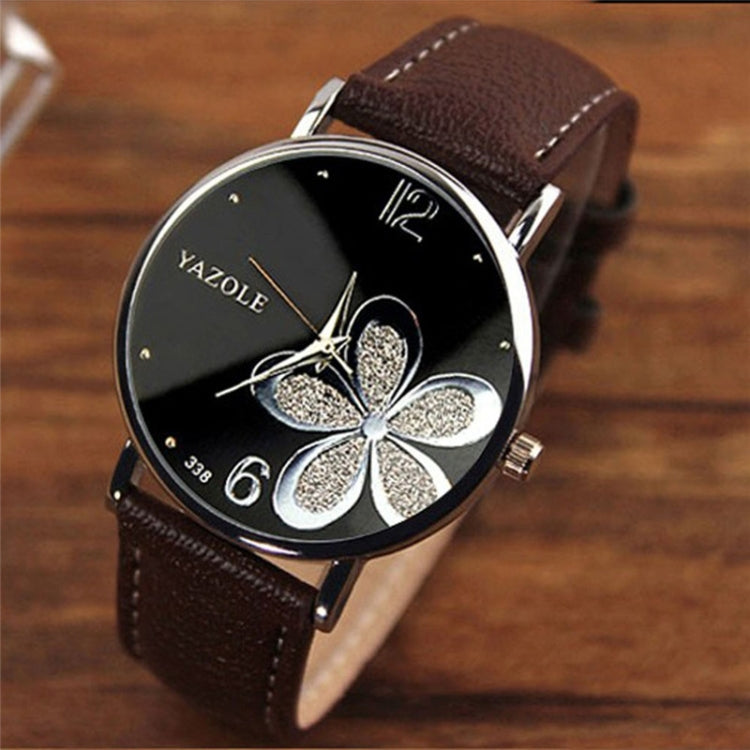 Orologio da donna al quarzo con quadrifoglio YAZOLE