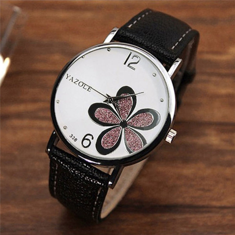 Orologio da donna al quarzo con quadrifoglio YAZOLE