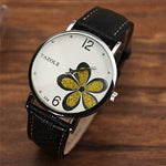 Orologio da donna al quarzo con quadrifoglio YAZOLE
